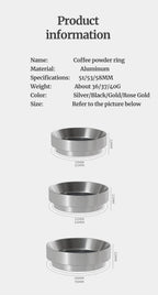 Aluminum Espresso Dosing Ring