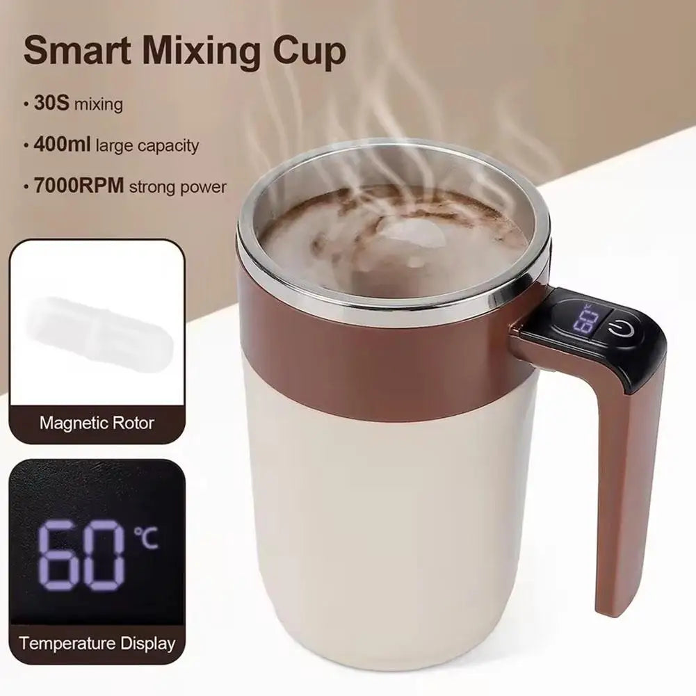 Automatic Stirring Mug - Stainless Steel Drinkware