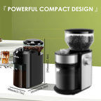 Wancle Compact Burr Coffee Grinder - 28 Settings Electric Coffee Bean Grinder for Espresso, French Press, Cold Brew