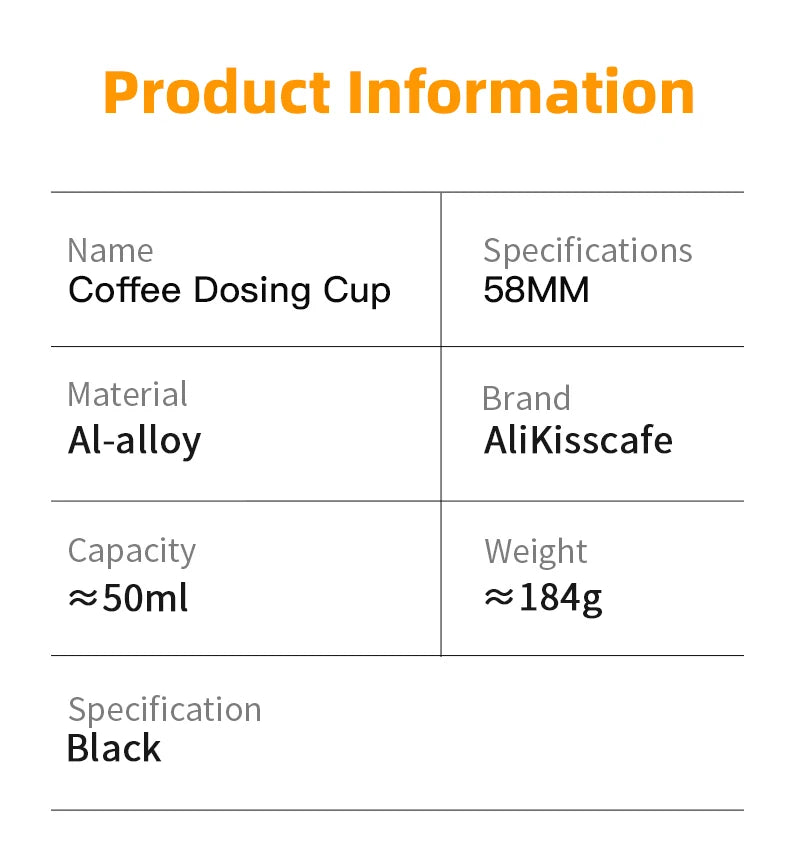 58mm Stainless Dosing Cup