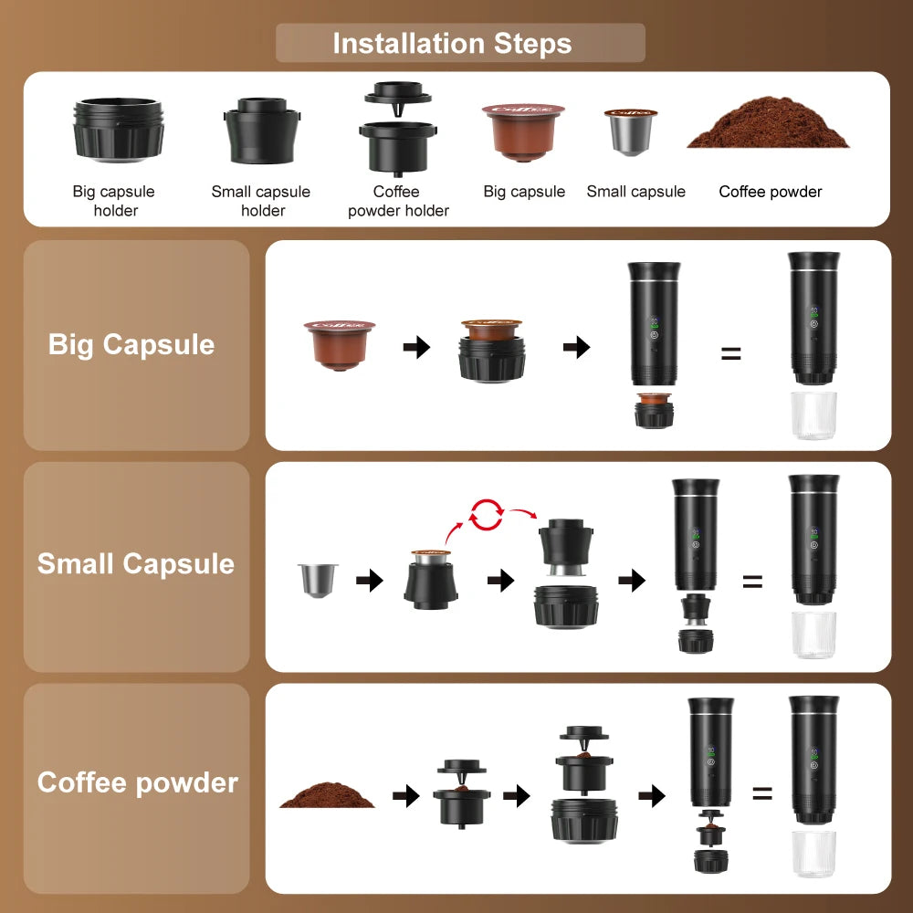 3-in-1 Portable Espresso Maker