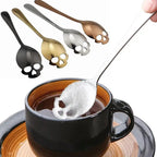 Creative Skull Coffee Spoon - Stainless Steel, Mirror Polished | Unique Coffee Spoon for Home or Café