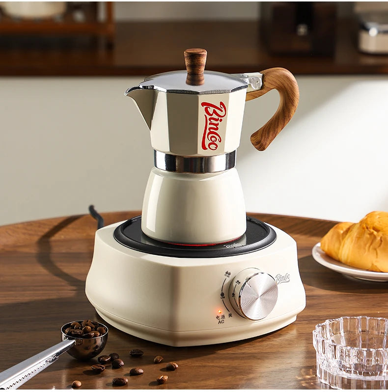 300ml Moka Pot - Italian Espresso Stovetop Coffee Maker for Home Baristas
