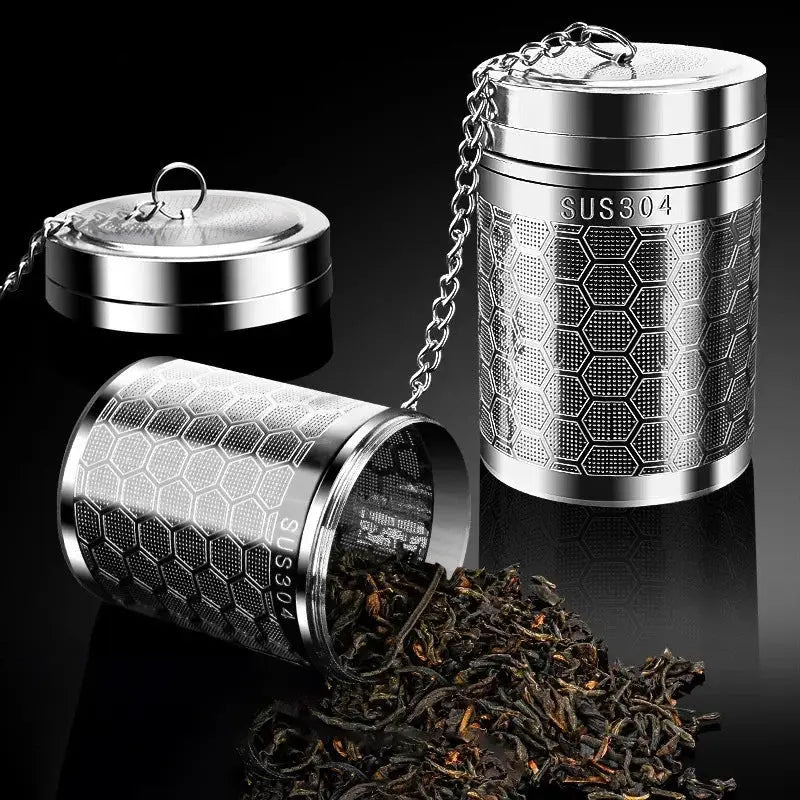 Extra fine mesh tea infuser with stainless steel finish