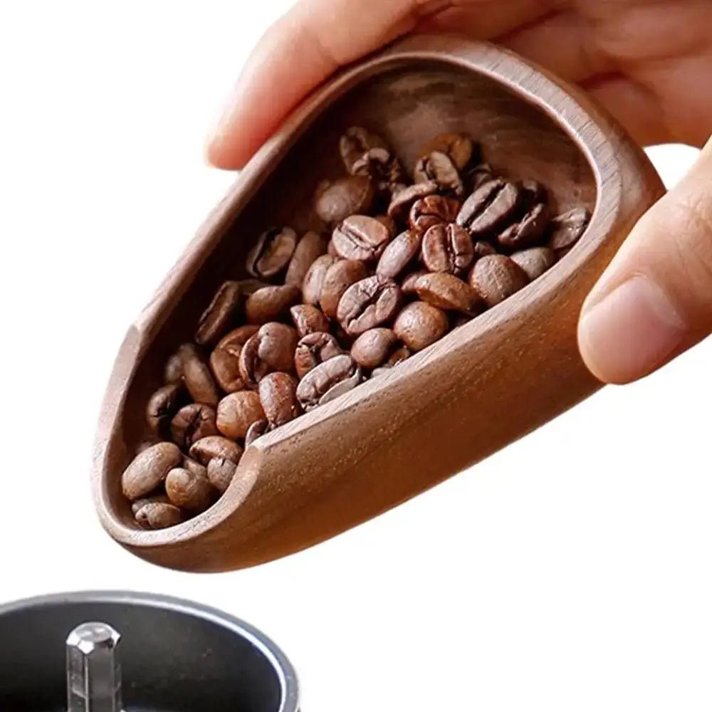 Coffee Beans Dose Tray | Pure Walnut Wood Teaspoon | Tea Separator for Precision Coffee & Tea Brewing