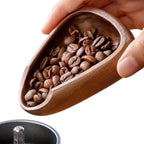 Walnut coffee dose tray for precise coffee bean measuring and pouring. Crafted from pure walnut wood, ideal for precision brewing and eco-friendly use.