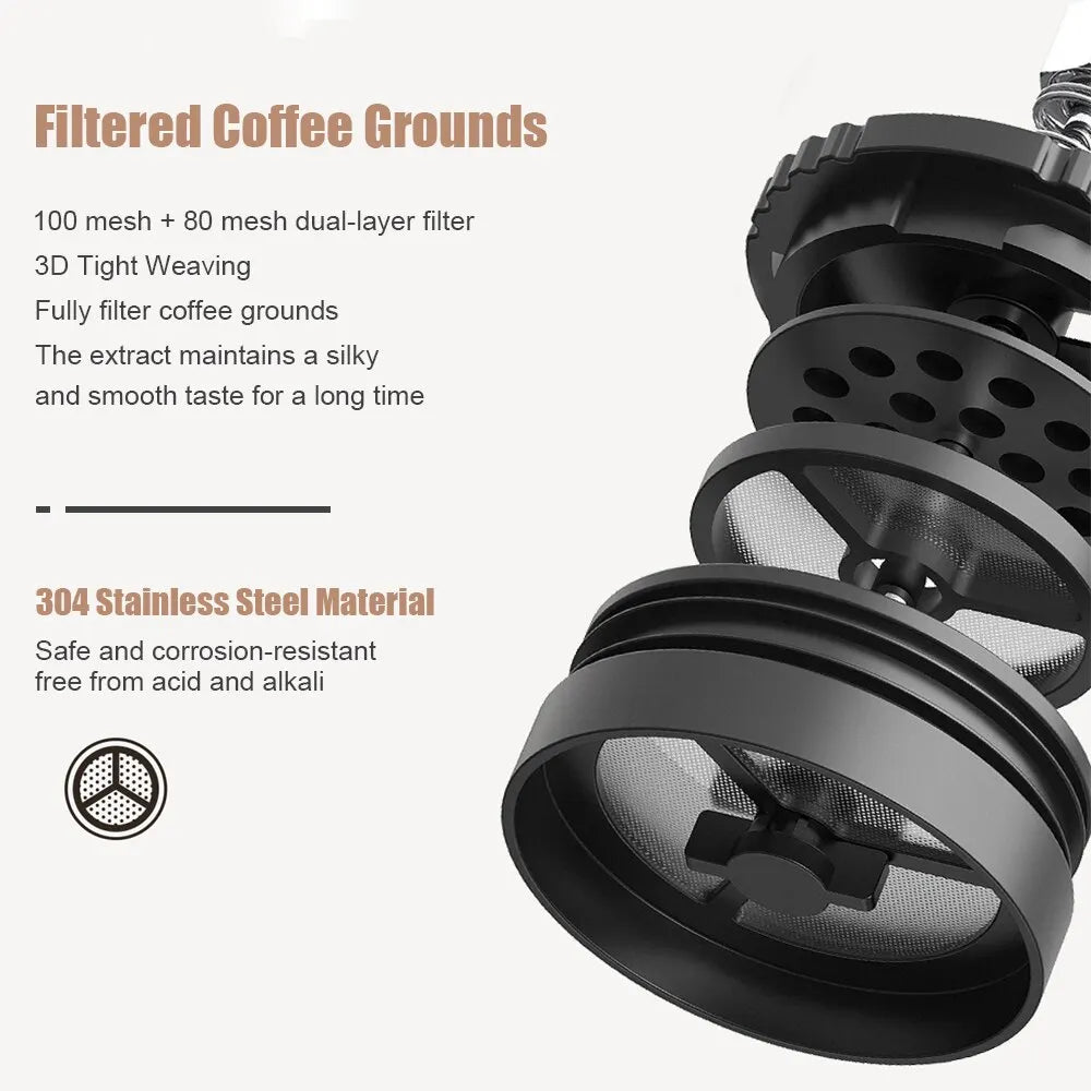 Steel French Press Travel Mug
