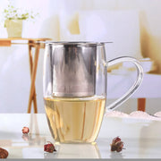 Premium Stainless Steel Tea Infuser with Cover | Binaural Coffee & Tea Strainer Mesh | Leak-Free Tea Filter Accessory Steel tea infuser - StepUp Coffee