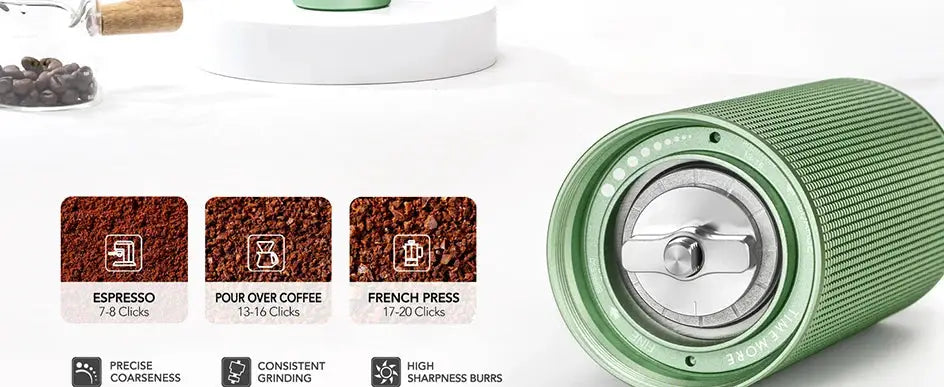 TIMEMORE C3ESP manual coffee grinder side view