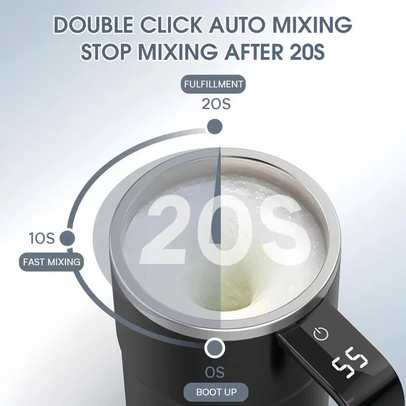 Coffee Self Mixing Mug Waterproof Food Safe Coffee Mug USB Rechargeable Automatic