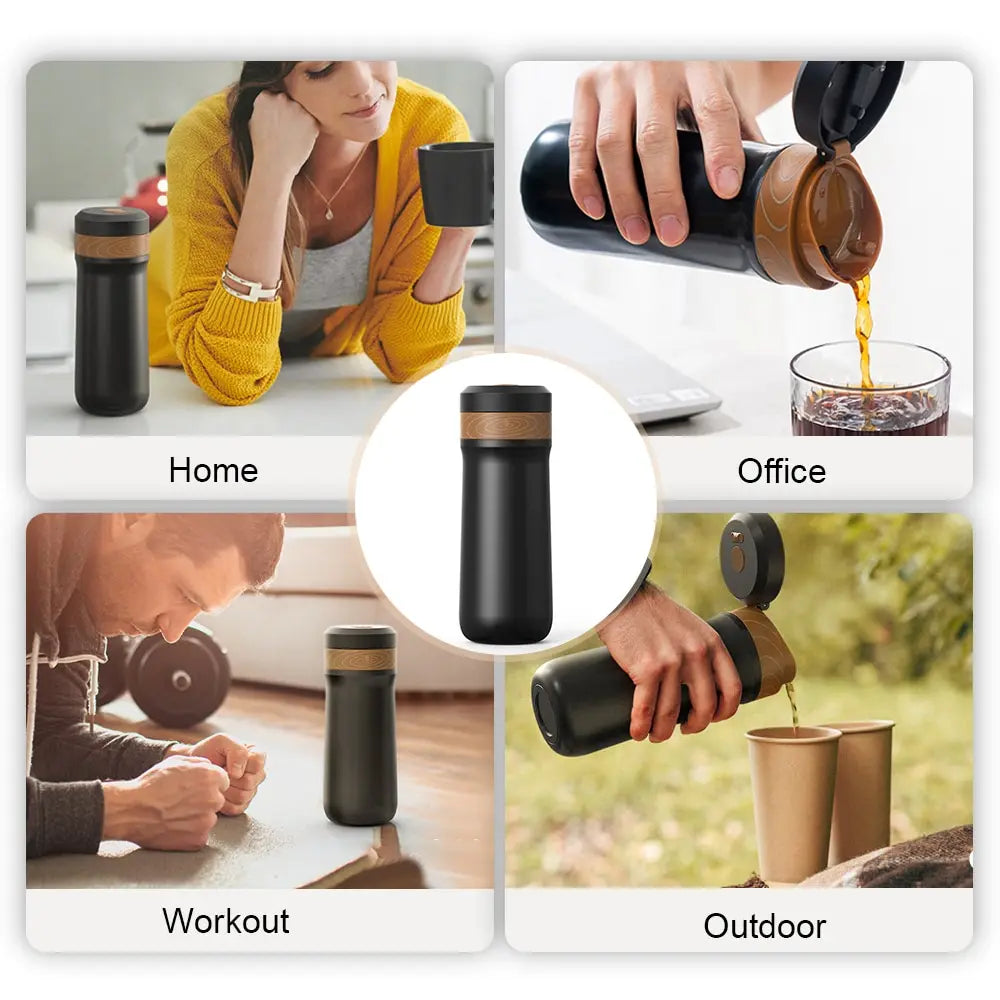 Steel French Press Travel Mug
