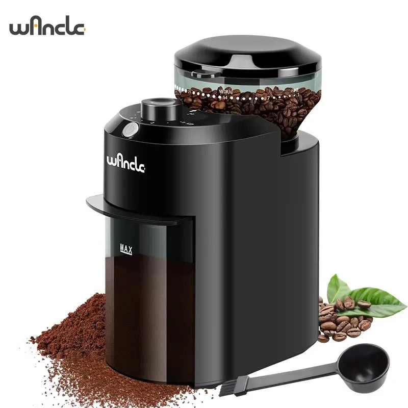 Wancle Compact Burr Coffee Grinder - 28 Settings Electric Coffee Bean Grinder for Espresso, French Press, Cold Brew