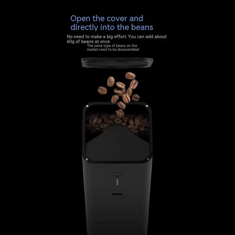 FEMOBOOK A2 Portable Rechargeable Electric Coffee Grinder | 4000mAh USB-C | 38mm 7 Core Burr