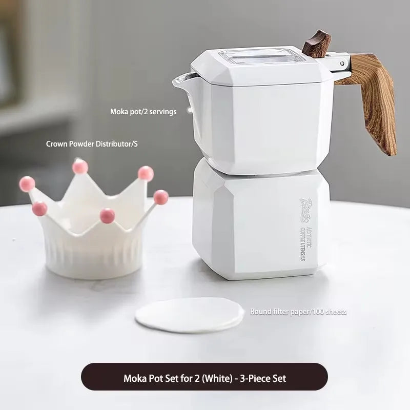 Italian Coffee Moka Pot Set Suitable for Home and Office