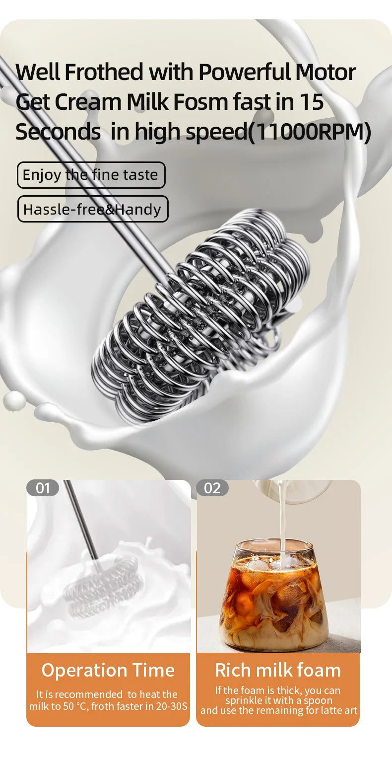 USB 3-Speed Milk Frother