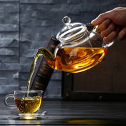 High Borosilicate Glass Flower Teapot Set: Heat-Resistant, Filterable, 400ml/1000ml" Glass Tea Pot - StepUp Coffee