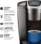 Single Serve K-Cup Pod Coffee Maker, with Strength and Temperature Control, Iced Coffee Capability, 8 To 12oz Brew Size