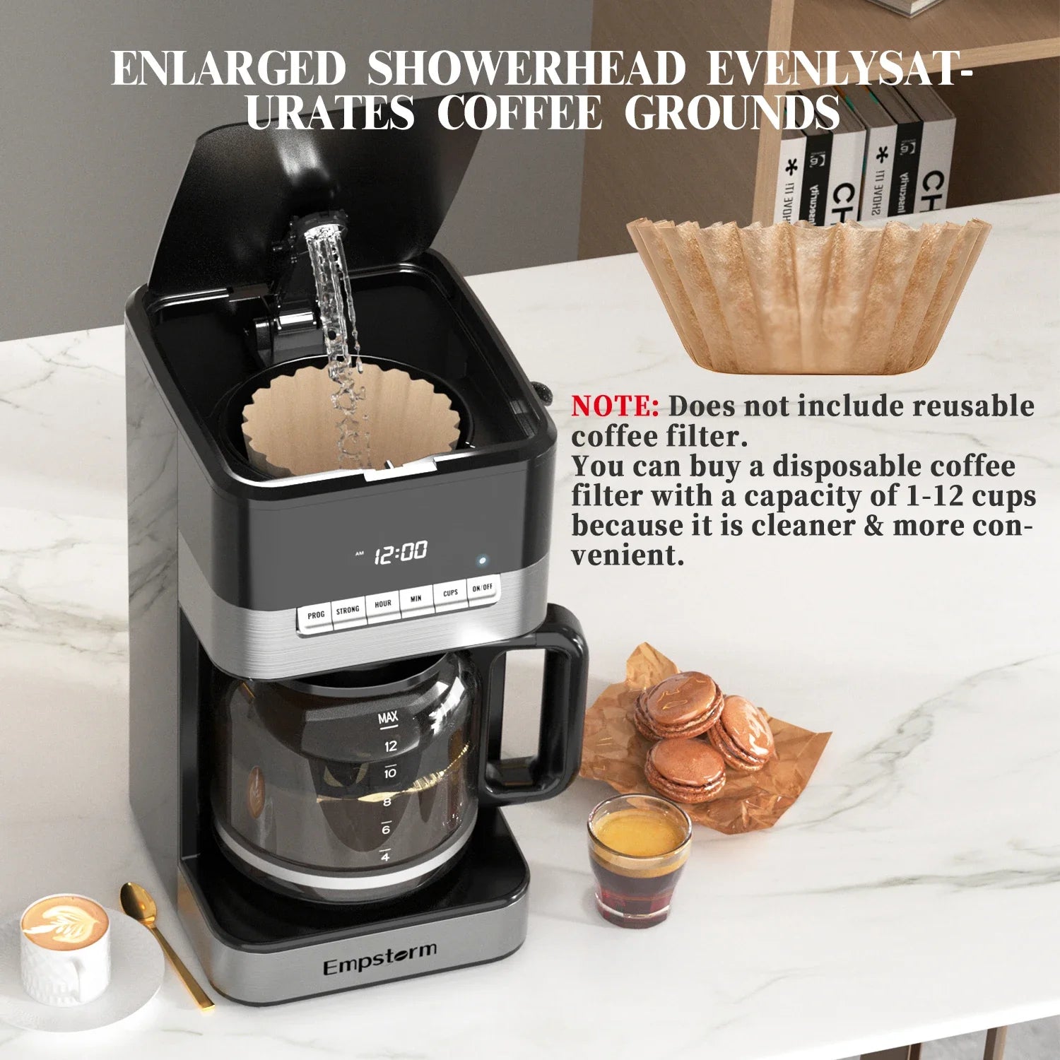 American style keep warm function electric programmable single service drip coffee machine