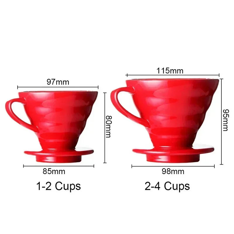 Ceramic Coffee Dripper – Engine-Style Pour Over (Reusable, 1–4 Cups)