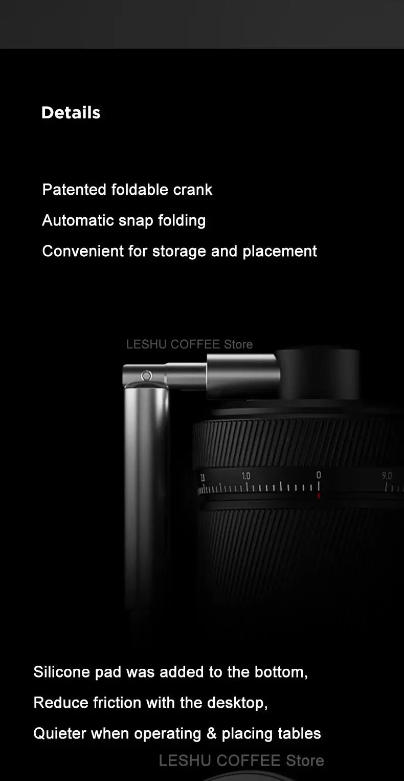 StepUP Coffee Manual Coffee Grinder Chestnut S3 – External Adjustment, S2C890 Burr