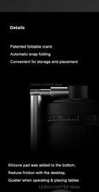 StepUP Coffee Manual Coffee Grinder Chestnut S3 – External Adjustment, S2C890 Burr