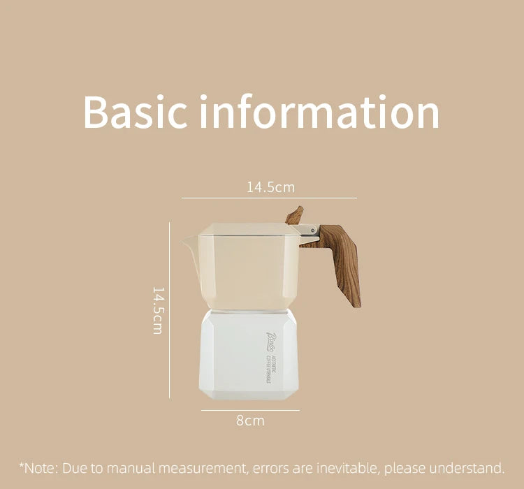 Italian Coffee Moka Pot Set Suitable for Home and Office