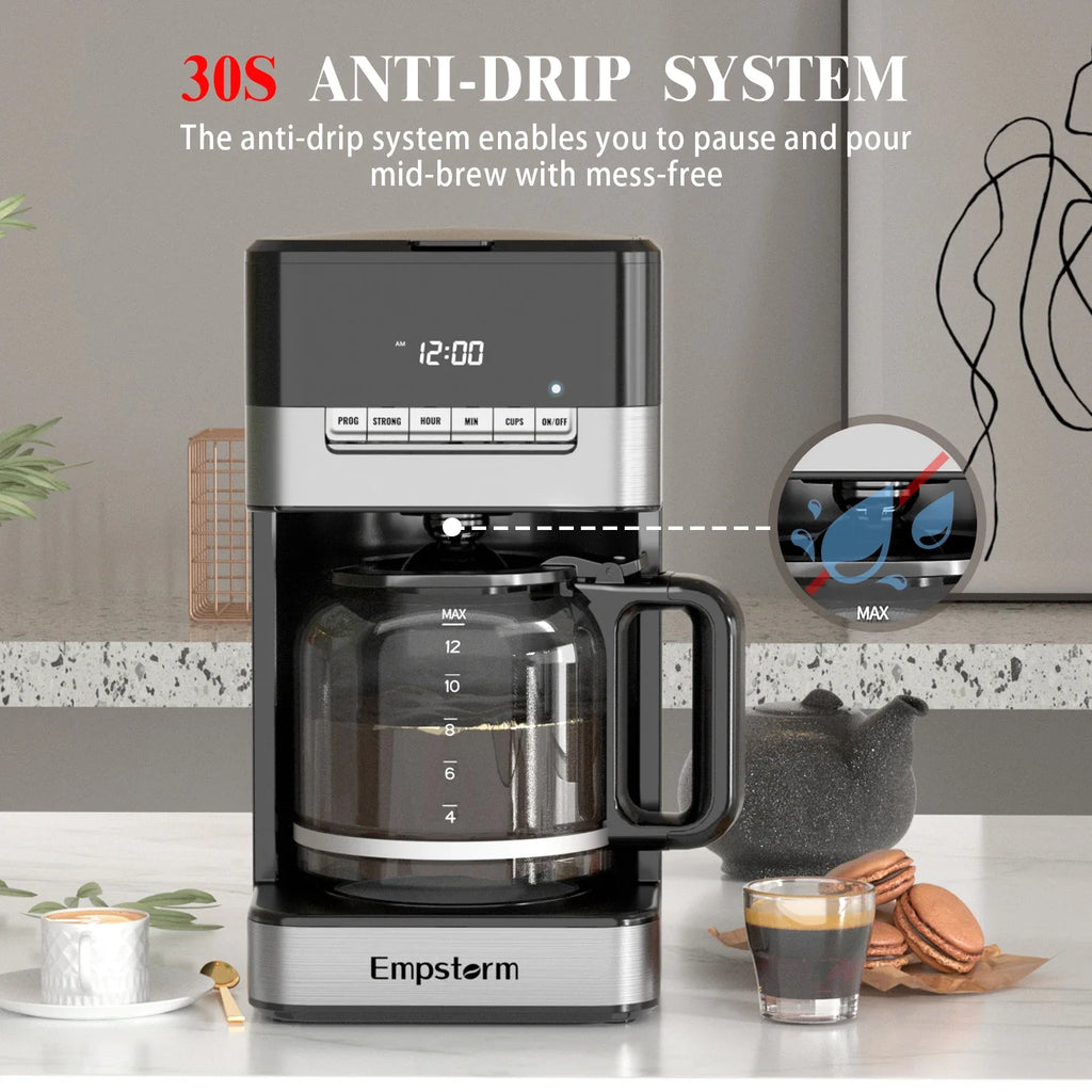 American style keep warm function electric programmable single service drip coffee machine