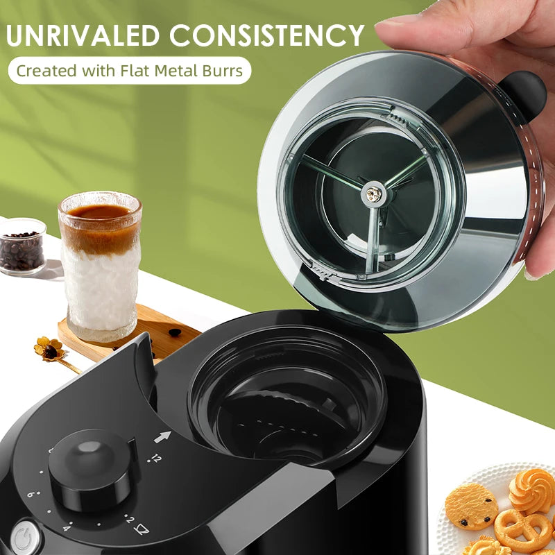 Wancle Compact Burr Coffee Grinder - 28 Settings Electric Coffee Bean Grinder for Espresso, French Press, Cold Brew