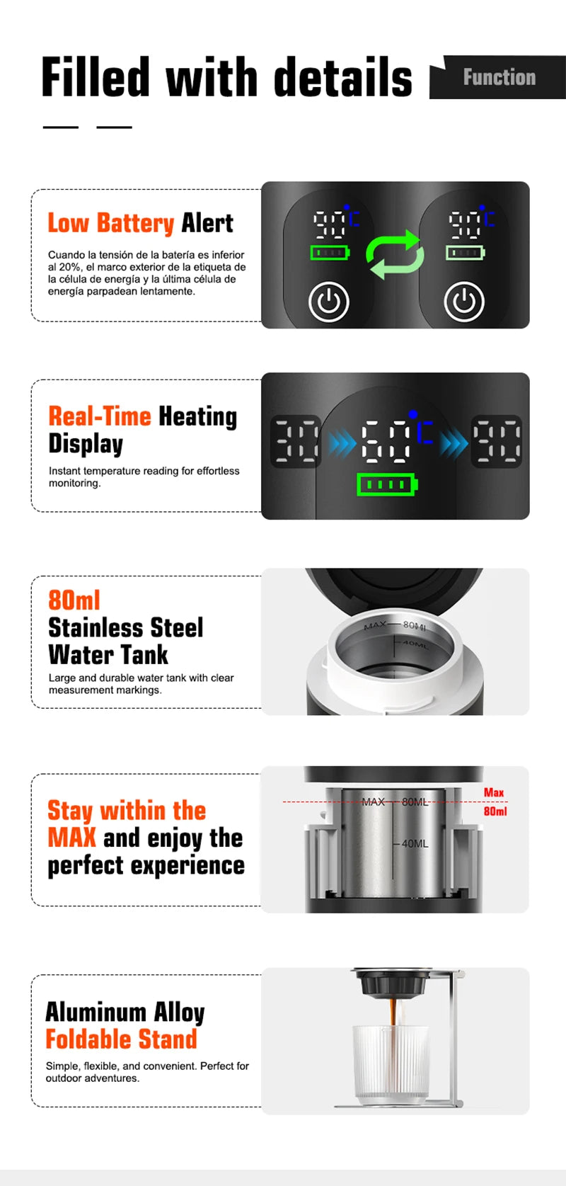 3-in-1 Portable Espresso Maker