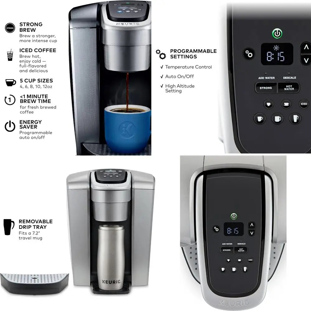 New-Keurig K-Elite Single Serve Coffee Maker, Adjustable Strength, Temperature Control, and Iced Coffee Option, Brews 8-