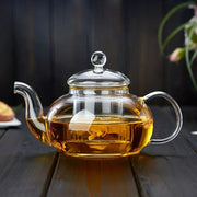 High Borosilicate Glass Flower Teapot Set: Heat-Resistant, Filterable, 400ml/1000ml" Glass Tea Pot - StepUp Coffee