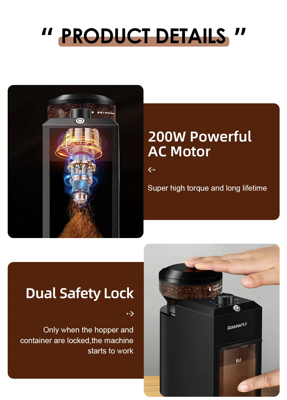 28-Setting Burr Coffee Grinder