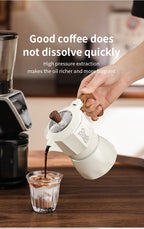 Dual Valve Moka Pot Set with Heater, Home Espresso Maker