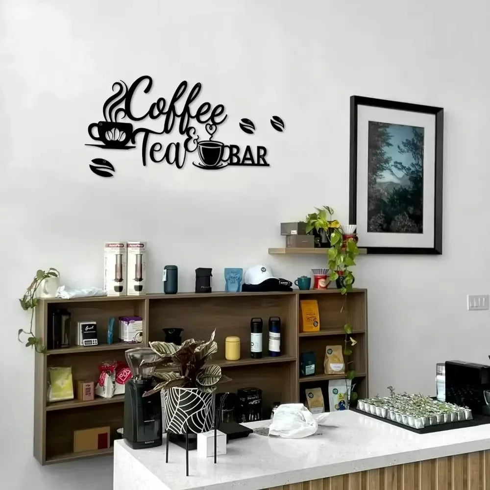 Coffee Bar Sign - Rustic Wall Art for Home Decor