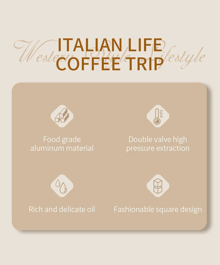 Italian Coffee Moka Pot Set Suitable for Home and Office