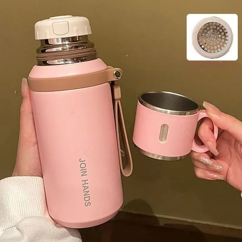 Thermos Cup with Tea Strainer - 600/800ML