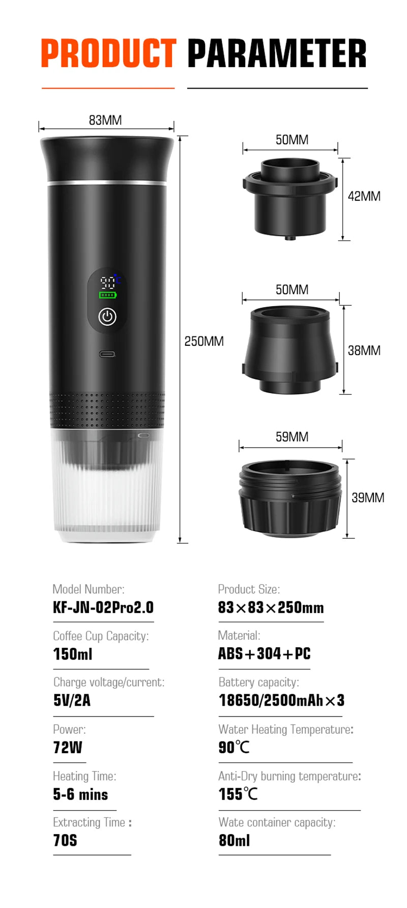 3-in-1 Portable Espresso Maker