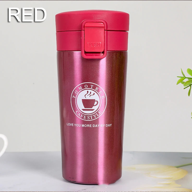 0.5L Stainless Steel Thermal Mug - Leak-proof Coffee Flask