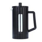 Black French Press Coffee Maker with heat-resistant glass and sleek design. Enjoy rich, flavorful coffee with this 1000ml coffee and tea press.