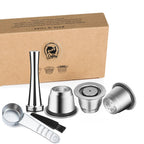 iCafilas reusable Nespresso capsule in stainless steel with 4g capacity for fine ground coffee
