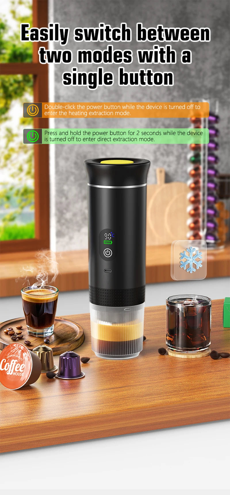 3-in-1 Portable Espresso Maker