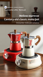 300ml Moka Pot - Italian Espresso Stovetop Coffee Maker for Home Baristas