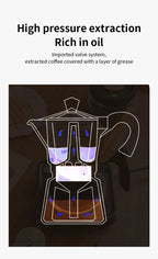 300ml Moka Pot - Italian Espresso Stovetop Coffee Maker for Home Baristas
