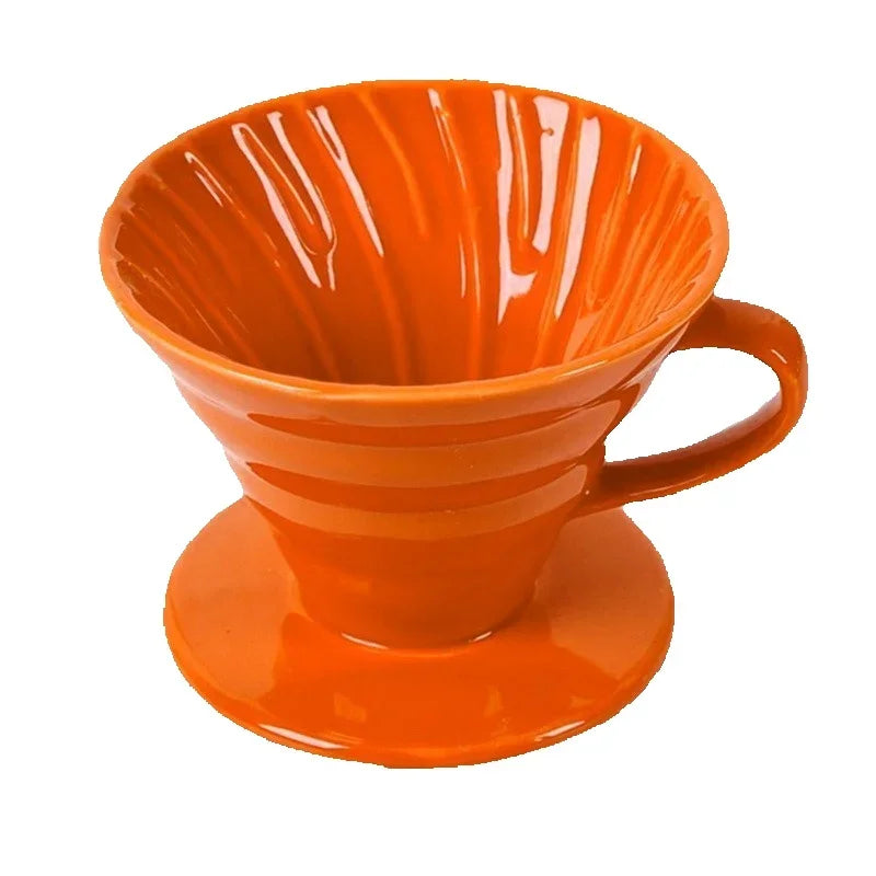 Ceramic Coffee Dripper – Engine-Style Pour Over (Reusable, 1–4 Cups)