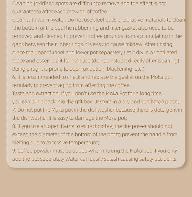 Italian Coffee Moka Pot Set Suitable for Home and Office