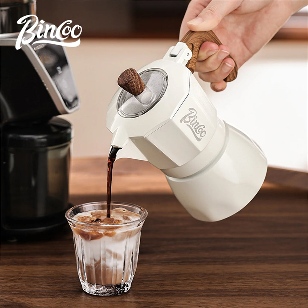 Dual Valve Moka Pot Set with Heater, Home Espresso Maker