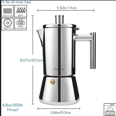 Easyworkz 18/8 Stainless Moka Pot
