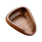 Wooden dish on a white background
