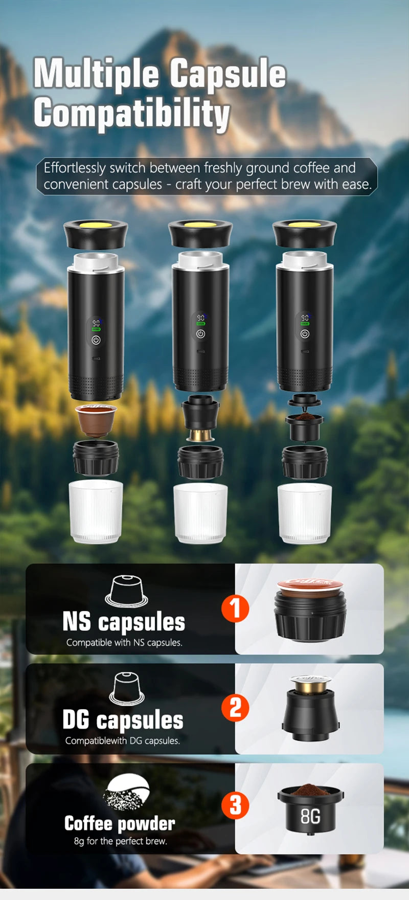 3-in-1 Portable Espresso Maker