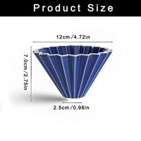 Ceramic Coffee Filter Cup Reusable Filters Coffee Maker Conical Hand Flush light blue StepUp Coffee